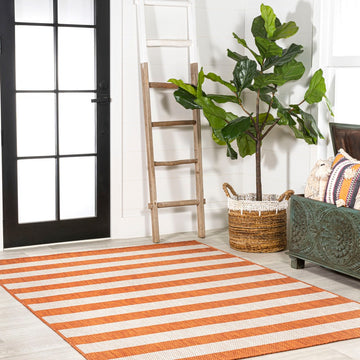 Negril Two-tone Wide Stripe Indoor/outdoor Area Rug